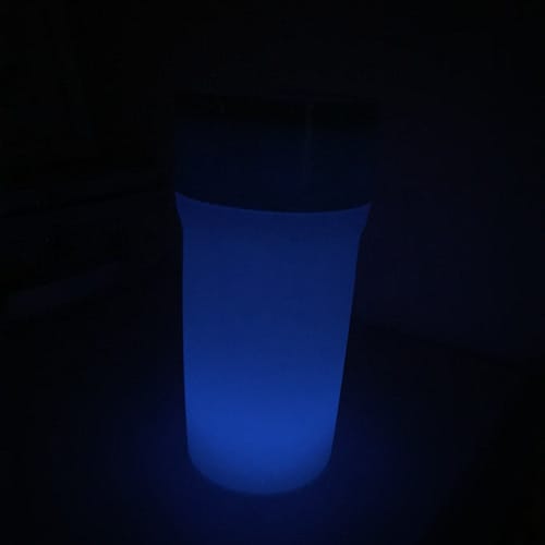 Litecup Vaso antigoteo con luz led en color azul